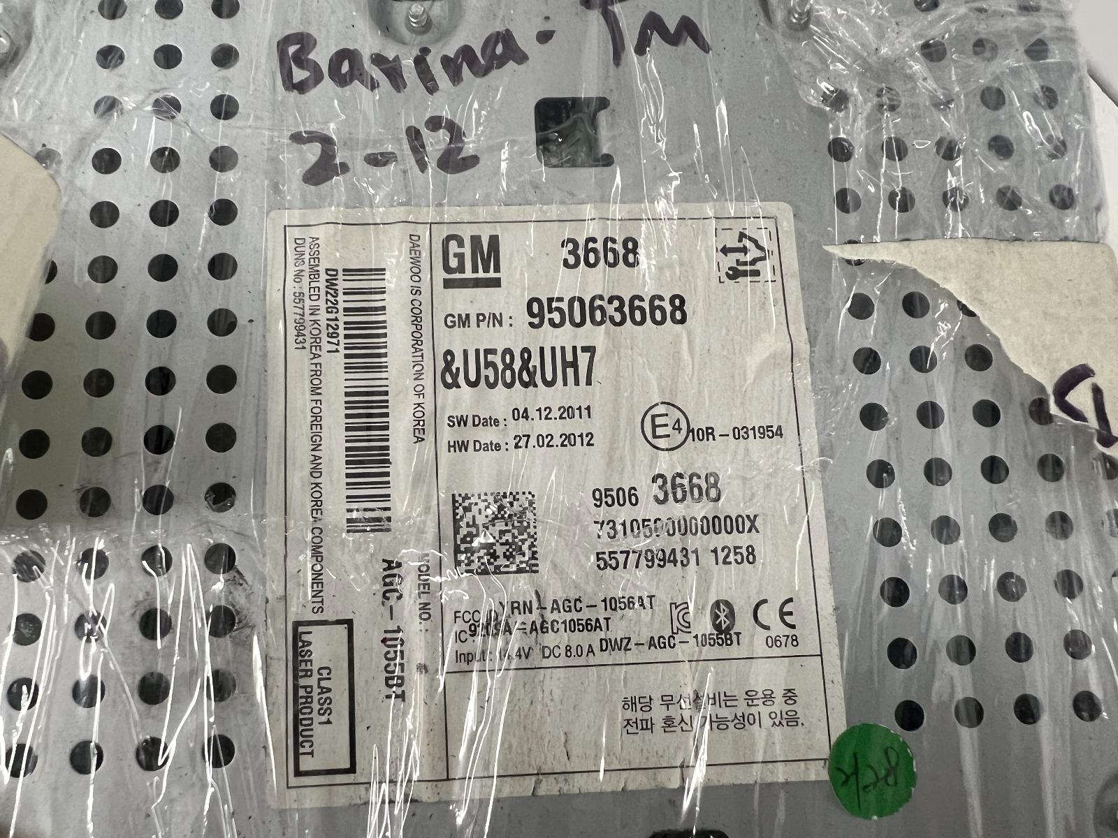 View Auto part Radio/Cd/Dvd/Sat/Tv Holden Barina 2012