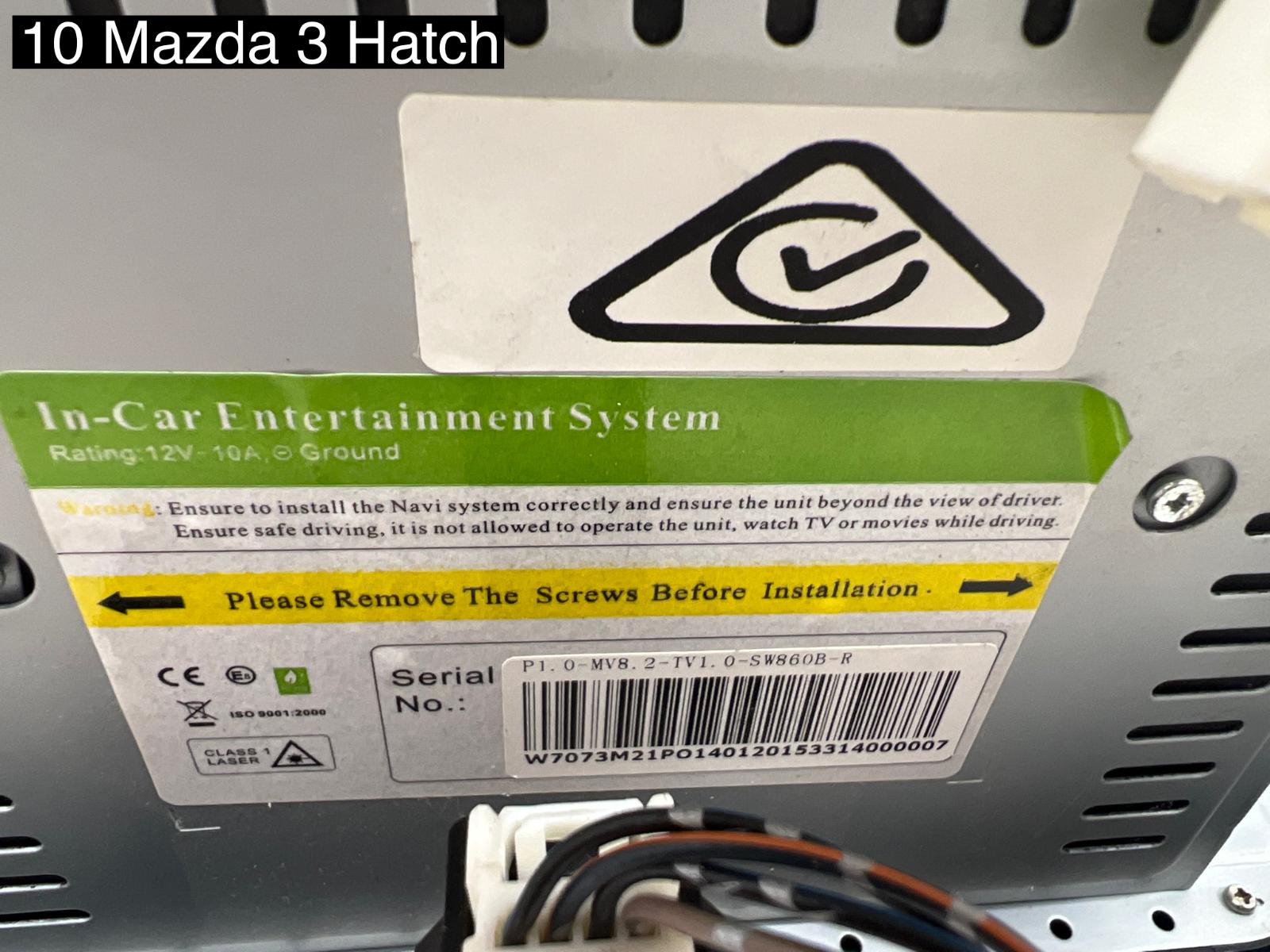 View Auto part Radio/Cd/Dvd/Sat/Tv Mazda 2 2010