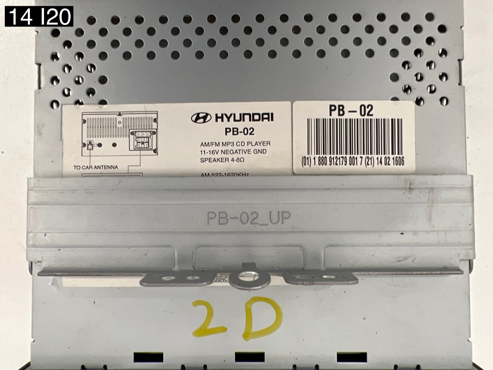 View Auto part Radio/Cd/Dvd/Sat/Tv Hyundai I20 2014