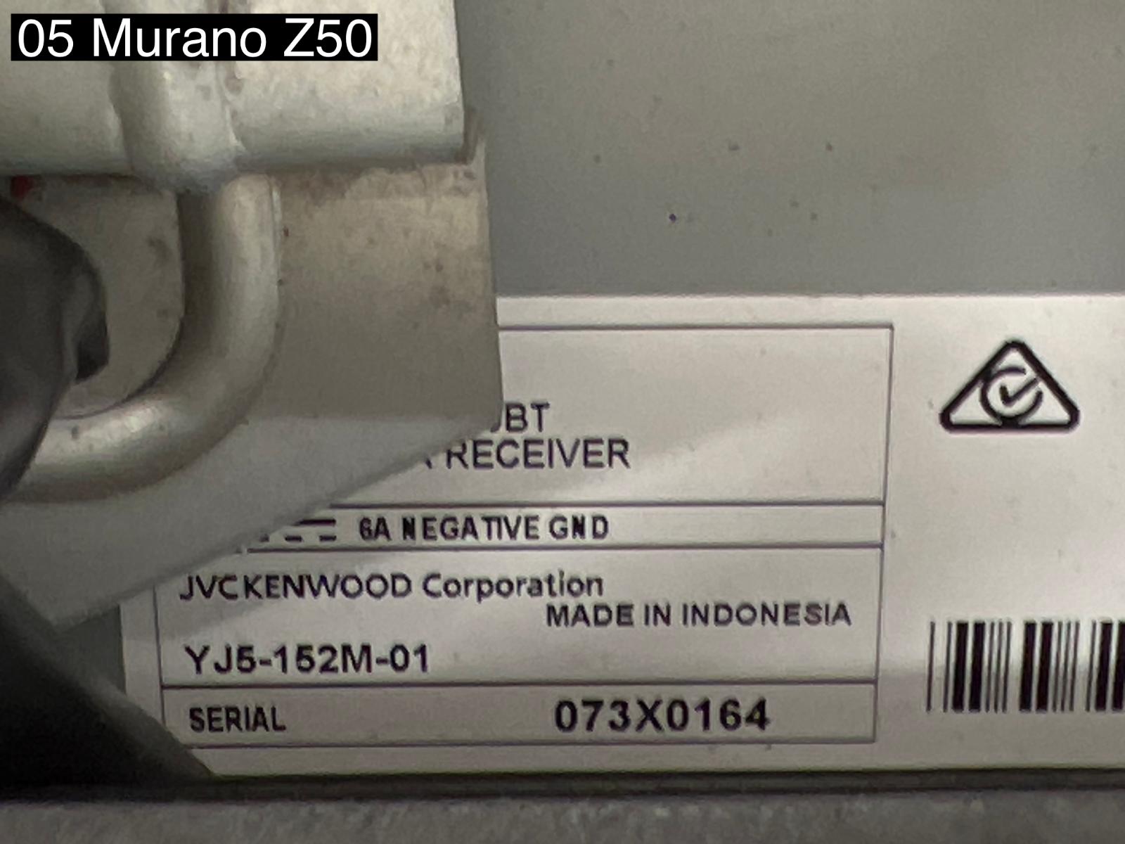 2005 Nissan Murano Radio/Cd/Dvd/Sat/Tv View Auto part Radio/Cd/Dvd/Sat/Tv Nissan Murano 2005